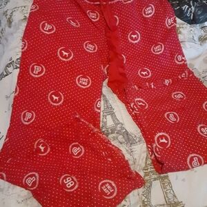 PINK Victoria's Secret Red Kids Pajama Bottoms